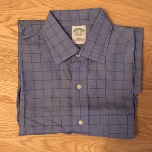 Brooks Brothers navy windowpane dress shirt